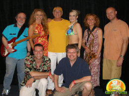 Adventures in Parrotdise - A Tribute to Jimmy Buffett with Jimmy Buffett Coral Reefer Band members Roger Bartlett, Amy Lee at Ritz 
Carlton Kapalua Maui Hawaii cast picture